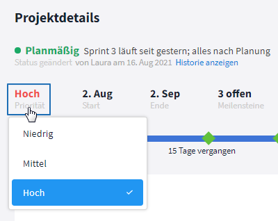 Projekt Prioritäten