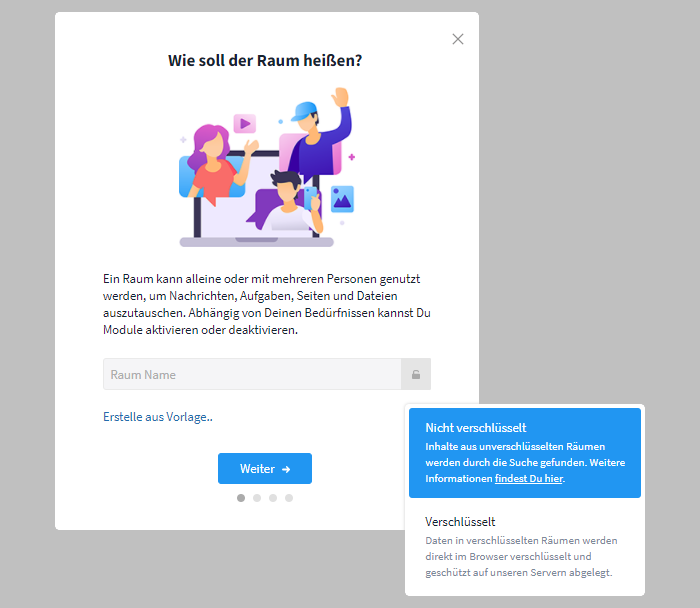 Raum erstellen Schritt 1