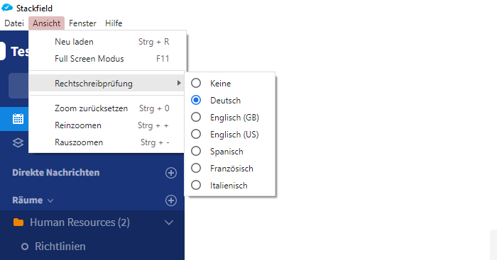 Rechtschreibprüfung Desktop-App Windows