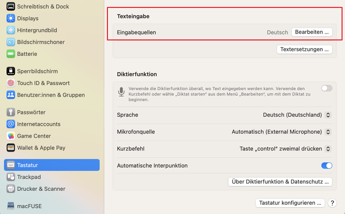 Rechtschreibprüfung Desktop-App Apple