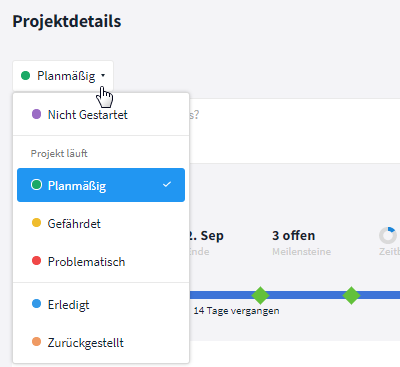 Projektraum Status