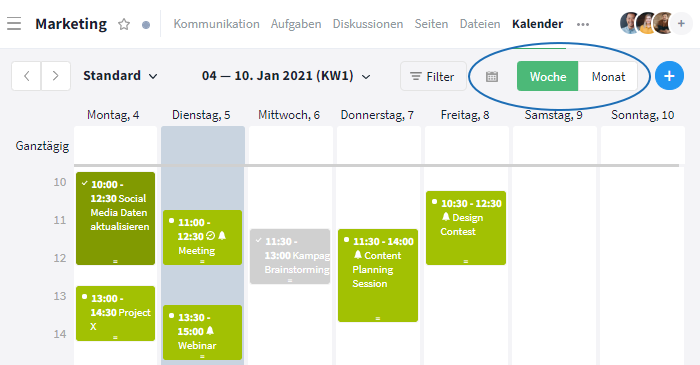 Kalender Wochenansicht