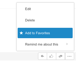 Add entries to favorites