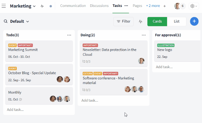 Task via module search