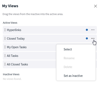 Manage views