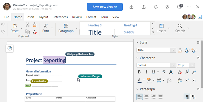 Edit documents together