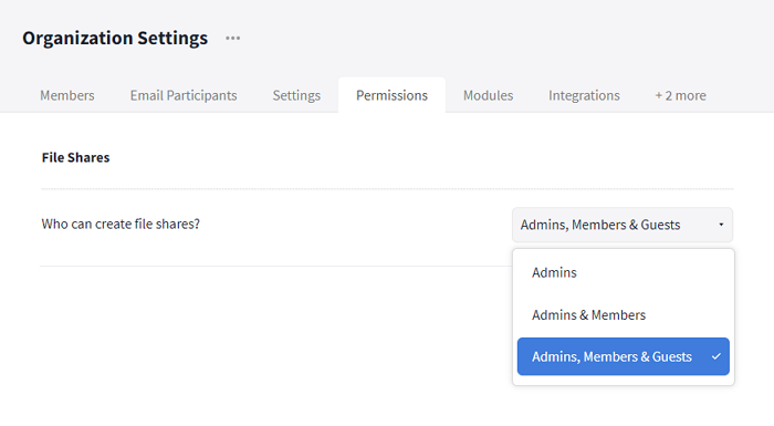 Share a file via a public link