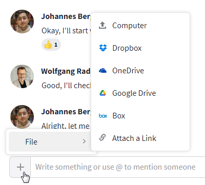 sending files