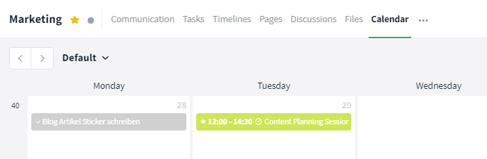 Calendar module