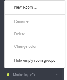 Hide empty groups of rooms