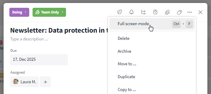 Enable fullscreen mode