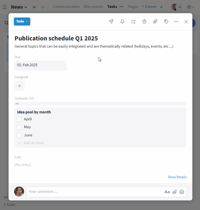 Quick Assignment for Tasks