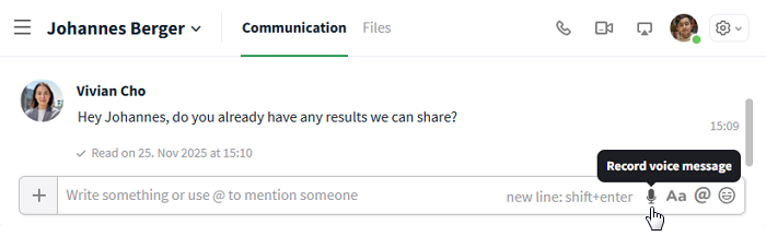 Record a voice message