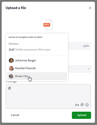 Tagging on file upload