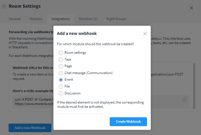 Add WebHook