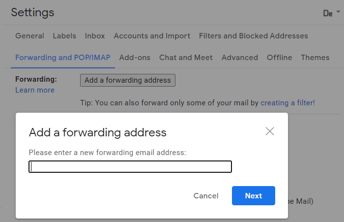 Automatic forwarding