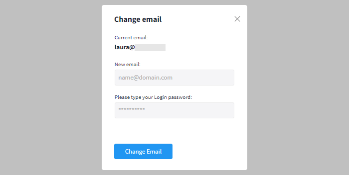 Changing email address