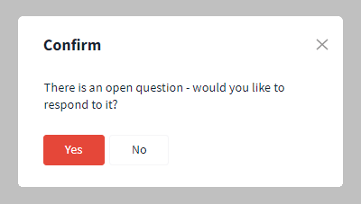 Query whether the open question should be answered