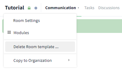Delete room template