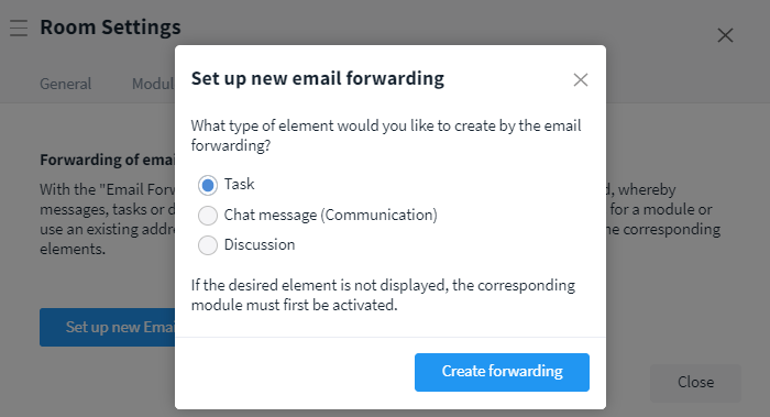 Element forwarding