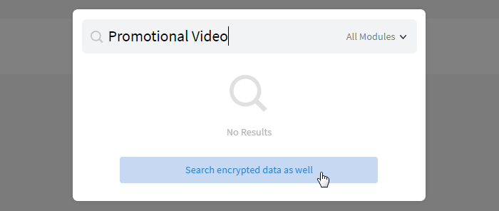 Search encrypted contents