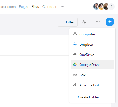 Adding Google Doc to files module