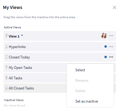 Manage views