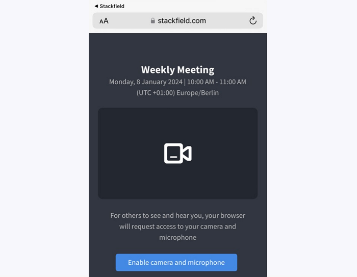 Joing a meeting through the Mobile App