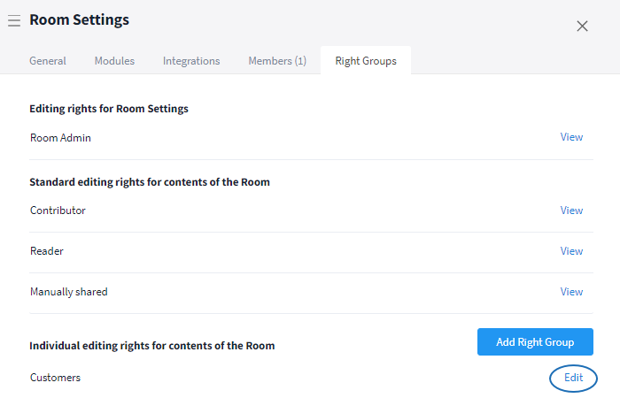 Check settings of the right groups