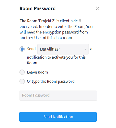 Possibilities to decrypt a room