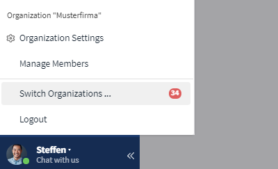 Switch Organizations