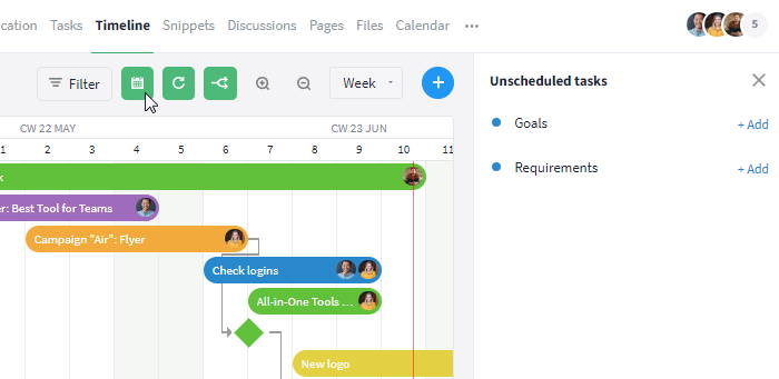 Adding unscheduled tasks