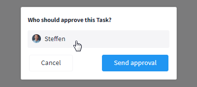 User selection assign task